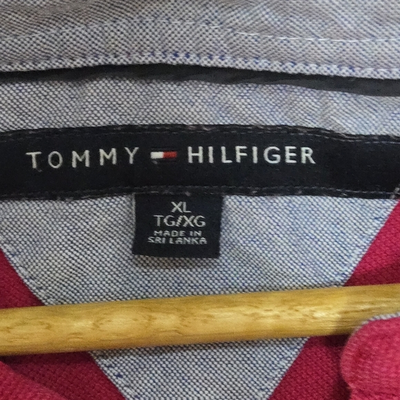 Tommy Hilfiger Men's Xl Pink Polo Short Sleeve Shirt - Picture 6 of 9